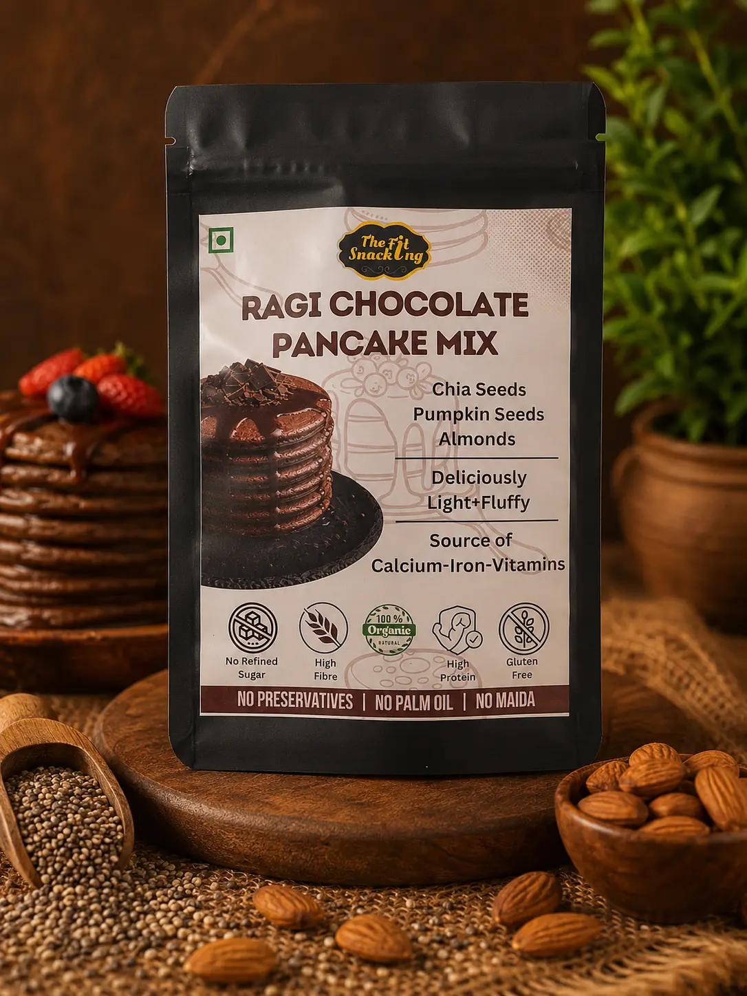 Ragi Chocolate Pancake Mix (Gluten-free | Source of Omega-3)